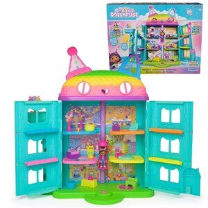 Gabby's Dollhouse 15pc Rainbow Themed Celebration Dollhouse